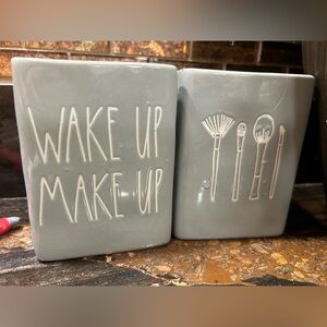 Rae Dunn makeup brush holders